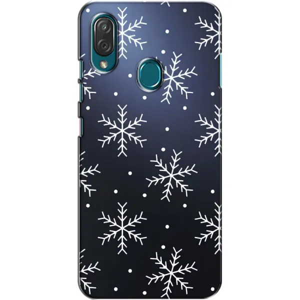 Чехол с принтом «Белые снежинки» для ZTE Blade V10 Vita