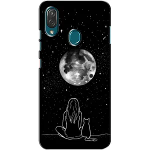 Чехол с принтом «Девушка с котом» для ZTE Blade V10 Vita