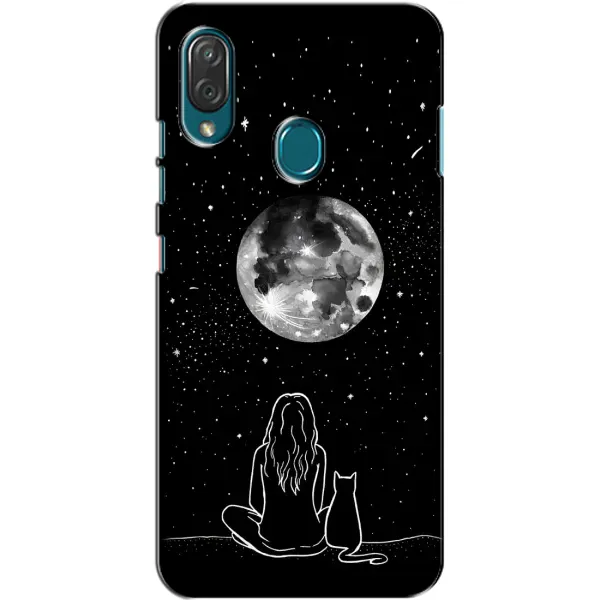 Чехол с принтом «Девушка с котом» для ZTE Blade V10 Vita