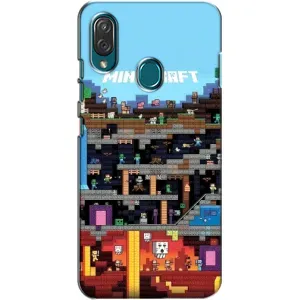 Чехол Майнкрафт на ZTE Blade V10 Vita (AlphaPrint) Minecraft (фон Minecraft)