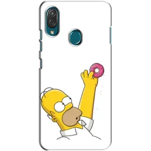 Чехол с Симпсонами для ZTE Blade V10 Vita (VPrint) (Гомер с пончиком)