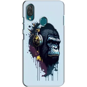 Чехол с Обезьянами ZTE Blade V10 Vita - (AlphaPrint) (Горилла в наушниках)