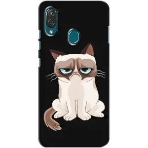 Чехол с принтом для ZTE Blade V10 Vita (AlphaPrint) Модные коты (Грустный кот)