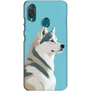 Чехол с Хаски для ZTE Blade V10 Vita - (AlphaPrint) (Хаски арт)