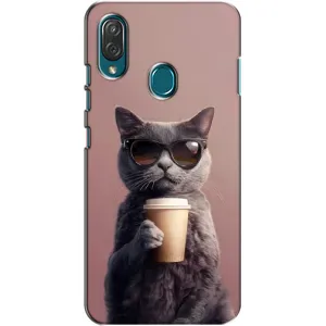 Чехол с принтом «Кот с кофе» для ZTE Blade V10 Vita