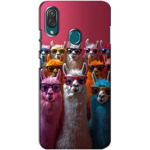 Чехол с принтом «Ламы в очках» для ZTE Blade V10 Vita