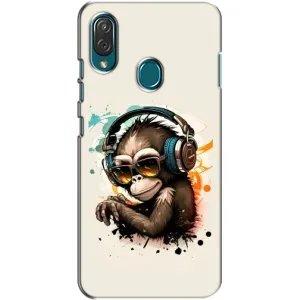Чехол с Обезьянами ZTE Blade V10 Vita - (AlphaPrint) (Макака в наушниках)