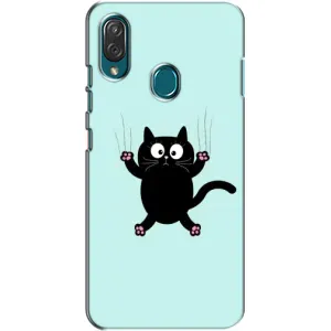 Чехол с принтом для ZTE Blade V10 Vita (AlphaPrint) Модные коты (Падающий кот)