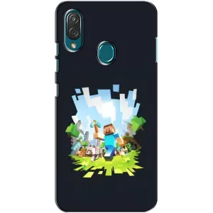 Чехол Майнкрафт на ZTE Blade V10 Vita (AlphaPrint) Minecraft (персонажи Minecraft)