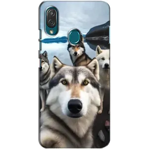 Чехол с Хаски для ZTE Blade V10 Vita - (AlphaPrint) (Селфи ХАски)