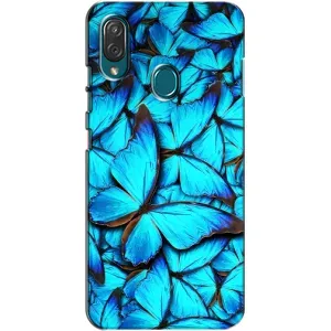 Чохол з принтом для ZTE Блейд V10 Віта - (Прикольні) (AlphaPrint) (Сині метелики)