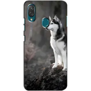 Чехол с Хаски для ZTE Blade V10 Vita - (AlphaPrint) (Верный пес)
