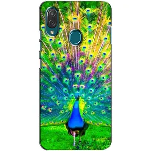 Чехол с птицами на ZTE Blade V10 Vita (VPrint) (Яркий Павлин)