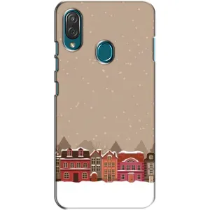Новогодние, Праздничные Чехлы для ZTE Blade V10 Vita - 2024 год (Зимний город)
