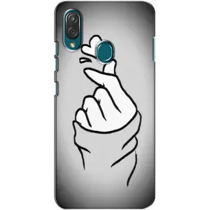 Чехол с принтом для ZTE Blade V10 Vita (AlphaPrint - Знак сердечка) (Значок Love)