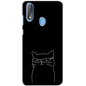 Чехол с рисунком кот на ZTE Blade V10 (Равнодушный кот)