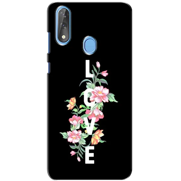 Чехол с принтом «Цветы LOVE» для ZTE Blade V10