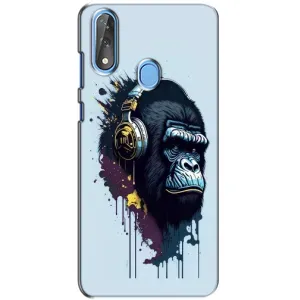 Чехол с Обезьянами ZTE Blade V10 - (AlphaPrint) (Горилла в наушниках)