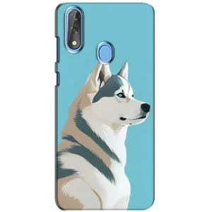 Чехол с Хаски для ZTE Blade V10 - (AlphaPrint) (Хаски арт)