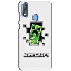 Чехол Майнкрафт на ZTE Blade V10 (AlphaPrint) Minecraft (крипер Майнкрафт)