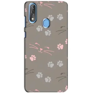 Чехол с рисунком кот на ZTE Blade V10 (Лапы и усы)