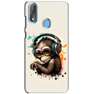 Чехол с Обезьянами ZTE Blade V10 - (AlphaPrint) (Макака в наушниках)