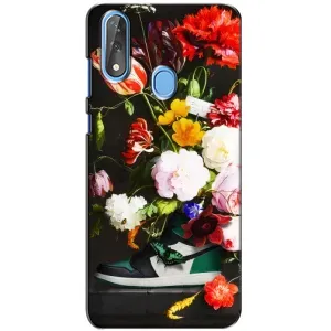 Брендновые Чехлы для ZTE Blade V10 - (PREMIUMPrint) (Nike цветы)