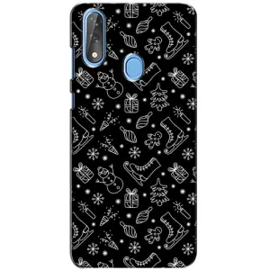 Новогодние, Праздничные Чехлы для ZTE Blade V10 - 2024 год (Новогодний фон)