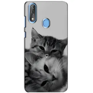 Чехол с рисунком кот на ZTE Blade V10 (Пара котов)