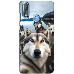 Чехол с Хаски для ZTE Blade V10 - (AlphaPrint) (Селфи ХАски)
