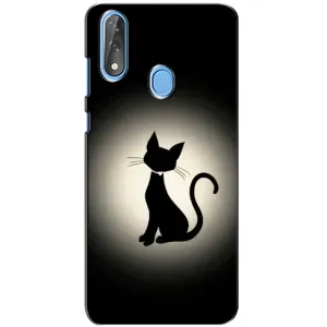 Чехол с принтом для ZTE Blade V10 (AlphaPrint) Модные коты (Силуэт котика)