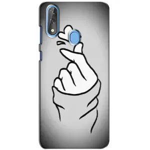 Чехол с принтом для ZTE Blade V10 (AlphaPrint - Знак сердечка) (Значок Love)