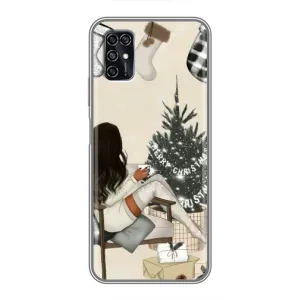 Різдвяні, Святкові Чохли для ZTE Blade V2020 Smart (Дівчина з ялинкою)