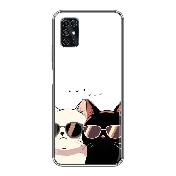 Чохол з принтом «Коти в окулярах» для ZTE Blade V2020 Smart
