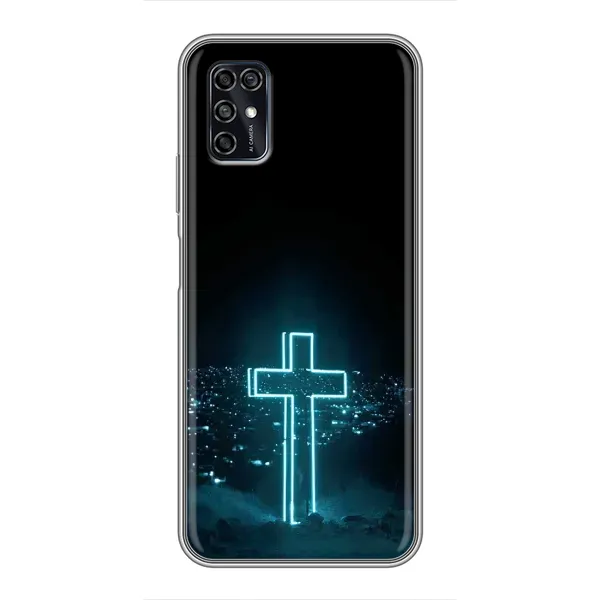 Чехол с принтом «Крест и город» для ZTE Blade V2020 Smart