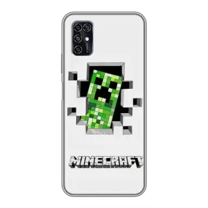 Чехол Майнкрафт на ZTE Blade V2020 Smart (AlphaPrint) Minecraft (крипер Майнкрафт)