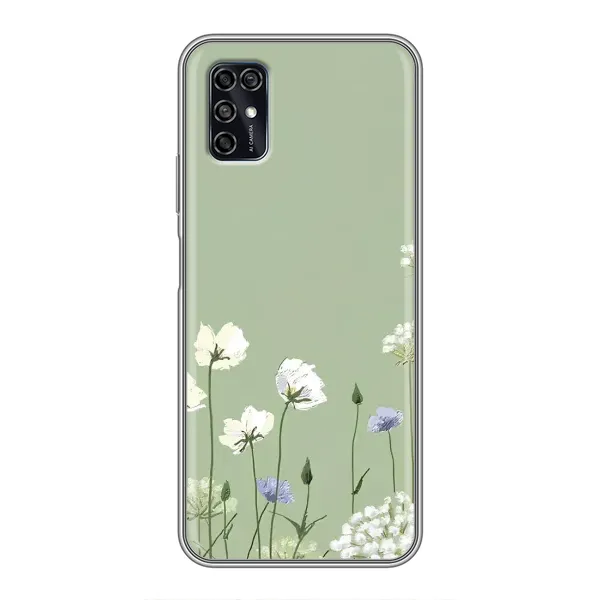 Чехол с принтом «Цветы на зеленом» для ZTE Blade V2020 Smart