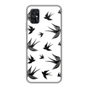 Чехол с птицами на ZTE Blade V2020 Smart (VPrint) (Ласточки)