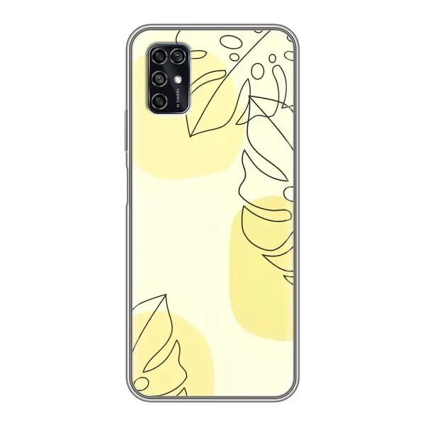 Чехол с принтом «Желтая монстера арт» для ZTE Blade V2020 Smart