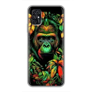 Чохол з Мавпами ZTE Blade V2020 Smart - (AlphaPrint) (Мавпа в квітах)