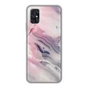 Мраморный чехол на ZTE Blade V2020 Smart (VPrint) (Пурпурный Мрамор)