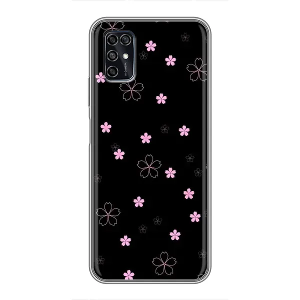 Чехол с принтом «Розовые цветы на черном» для ZTE Blade V2020 Smart Чехол с принтом «Розовые цветы на черном» для ZTE Blade V2020 Smart