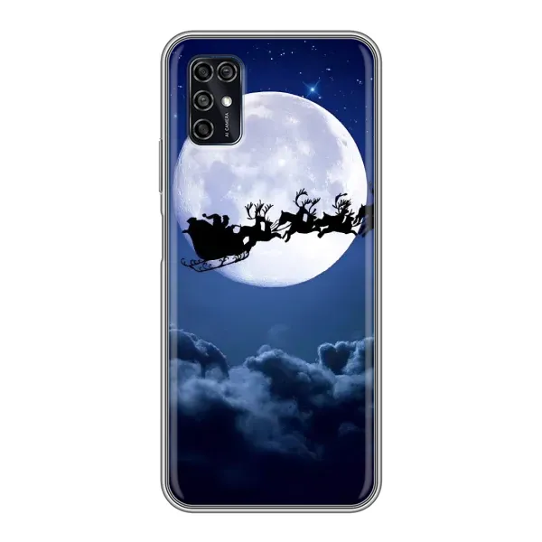 Чехол с принтом «Санта - луна» для ZTE Blade V2020 Smart Чехол с принтом «Санта - луна» для ZTE Blade V2020 Smart