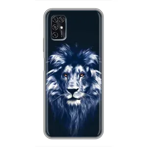 Чехол со Львом для ZTE Blade V2020 Smart (VPrint) (Синий Лев)