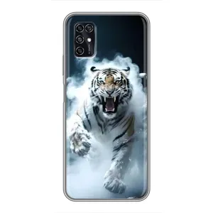 Чохол з принтом «Білий тигр у диму» для ZTE Blade V2020 Smart