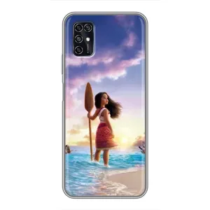 Чохол з мультфільмом Ваяна ZTE Blade V2020 Smart (Моана з веслом)