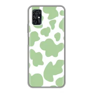 Чохол з принтом корови на ZTE Blade V2020 Smart (Зелений принт)