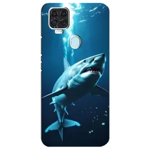 Чехол с картинкой «Хищники» для ZTE Blade V2020 (Акула под водой)