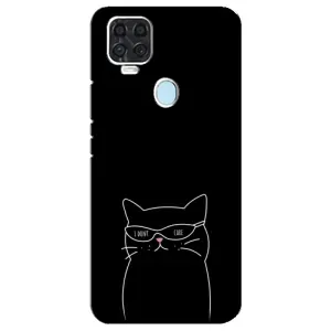 Чехол с рисунком кот на ZTE Blade V2020 (Равнодушный кот)