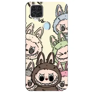 Чехол с Лабубу на ZTE Blade V2020 (Золотая обезьяна Bored Ape)